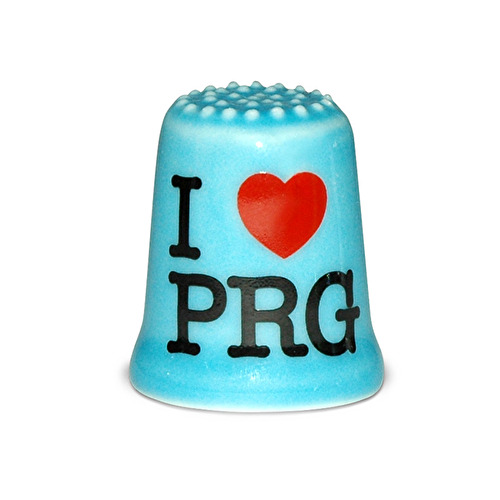 Náprstek I love PRG světle modrý