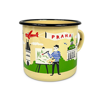 Hrnek SMALT Praha krémová 121D. - Béžová