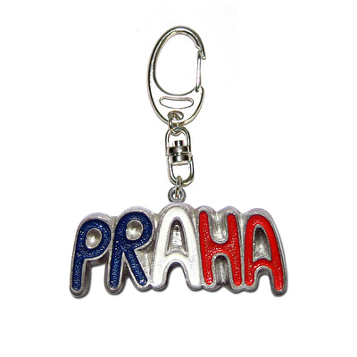Přívěsek kovovvý Praha Nápis