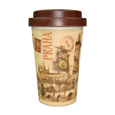 Bamboo cup Prague Retro