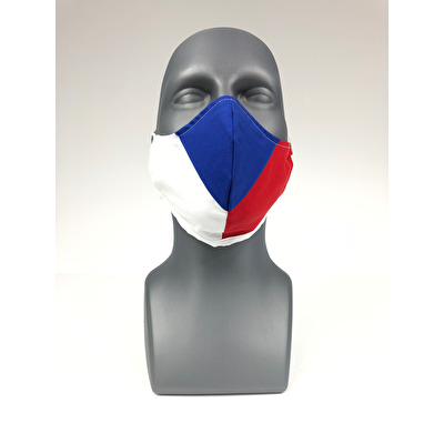 Rouška vlajka ČR gumičky a šňůrky anatomická 