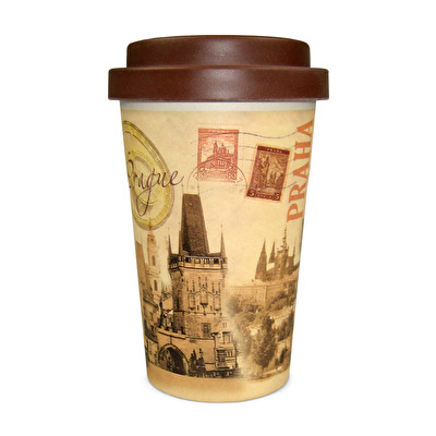 Bamboo cup Prague Retro