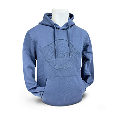 Sweatshirt mit Kapuze und mit der Broderie EMBOS blau