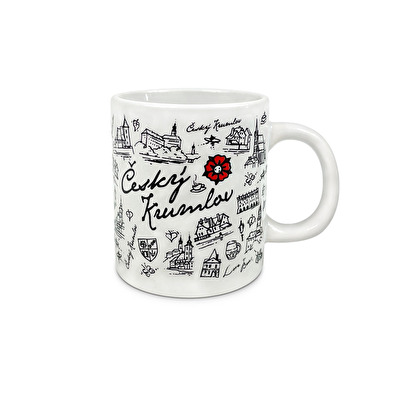 Hrnek mini Český Krumlov PAR bílý