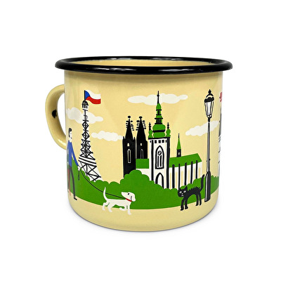 Hrnek SMALT Praha krémová 121D. - Béžová