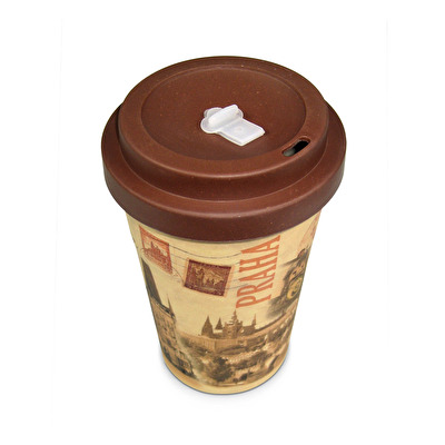 Bamboo cup Prague Retro