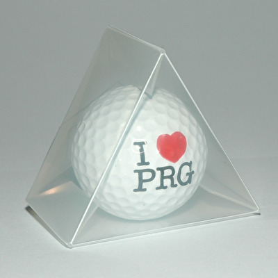 Golfový míček I love PRG v krabičce 