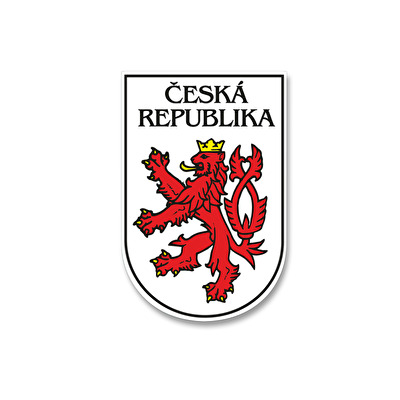 Samolepka Praha Lev bílá 46.