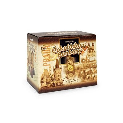 Čokoládové bonbóny Praha papírový box Retro