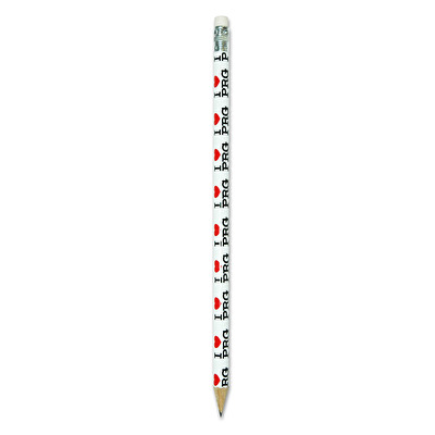 Pencil  I love PRG white C