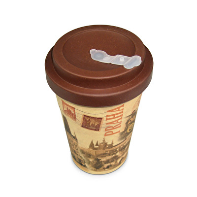 Bamboo cup Prague Retro