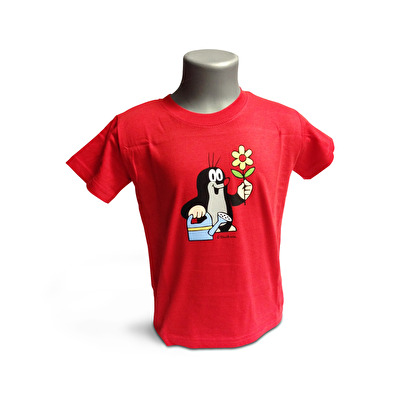 T-Shirt für Kinder Maulwurf die Blume - Rot