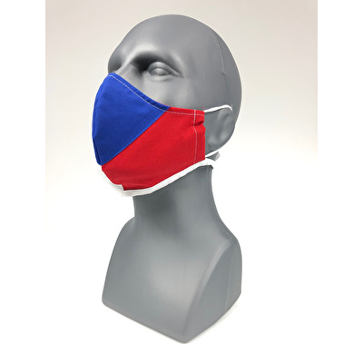Rouška vlajka ČR gumičky a šňůrky anatomická 