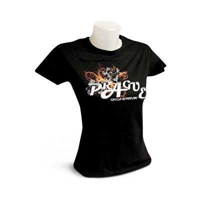 Frauen-T-Shirt Prag die Blumen 88. - Schwarz