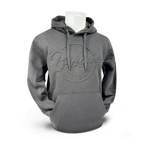 Sweatshirt mit Kapuze und mit der Broderie EMBOS grau