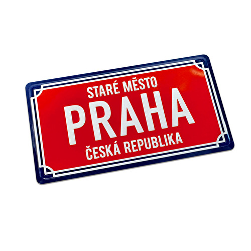 Magnet plechová cedule Ulice PRAHA 