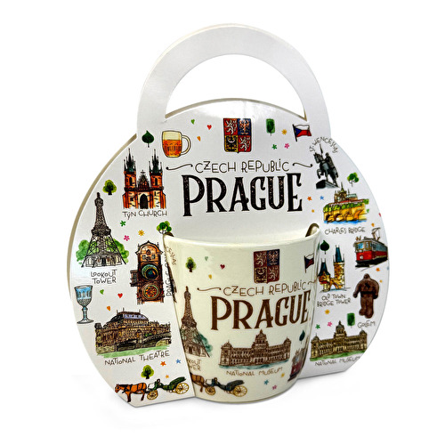 Hrnek Praha kabelka Aquarel