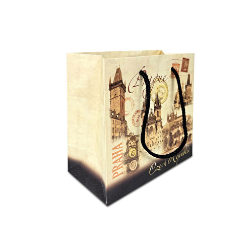 Paper gift bag Prague Retro 15/15/8 cm