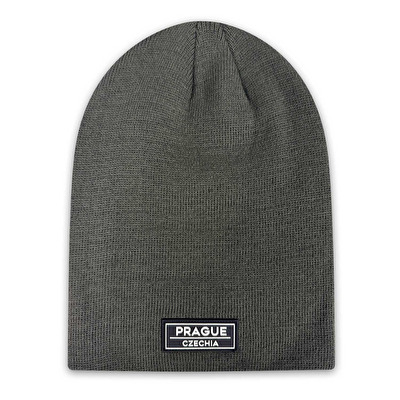 Winter cap DECENT khaki with a black-and-white patch