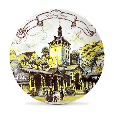 Platte Karlsbad - Karlovy Vary Durchmesser 19 cm
