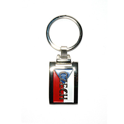 Přívěsek kovový vlajka CZECH 