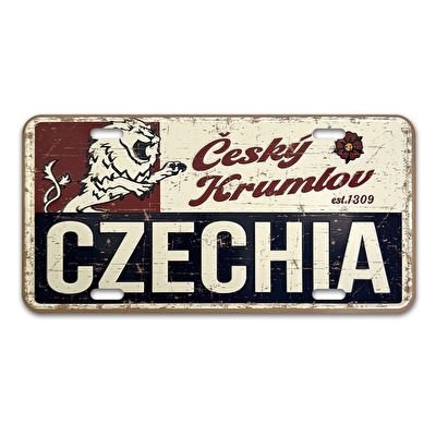 Plechová značka 30x15 cm Český Krumlov SAP