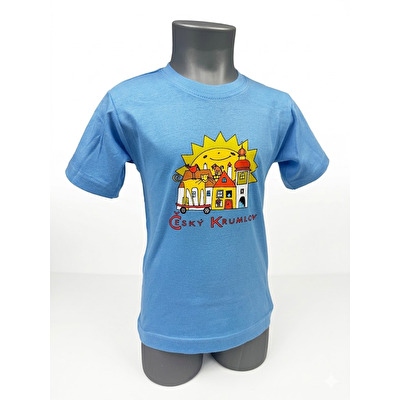 Children's T-shirt Český Krumlov - Sun - Light Blue