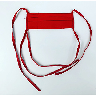 Cotton face mask HEPA filter red