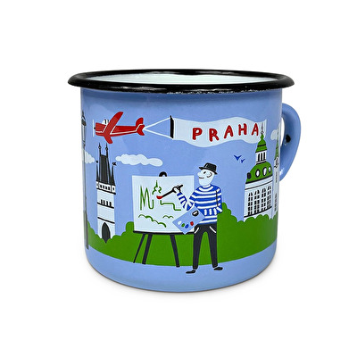 Hrnek SMALT Praha sv.modrá 121B. - Světle modrá