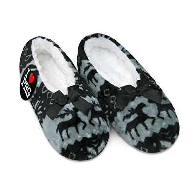 Hausschuhe Prag Schaf dunkelgrau