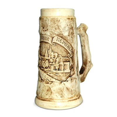 Keramik-Humpen Prag handgemacht Stamm hell A