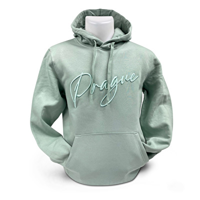 Sweatshirt mit Kapuze und mit der Broderie DIS hellgrün