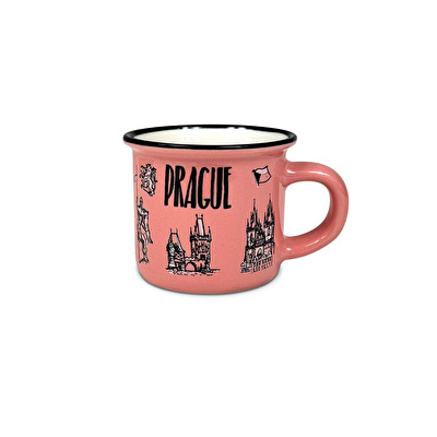 Keramische Emailtasse Prag PAR MINI hellpink