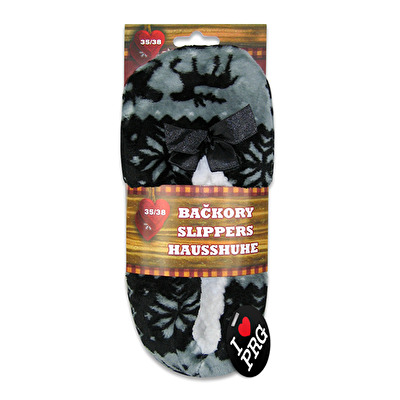 Hausschuhe Prag Schaf dunkelgrau