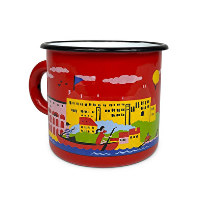 Hrnek SMALT Český Krumlov červená 121G. - Červená