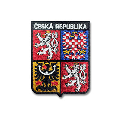 Nášivka vyšívaná Státní znak ČR černá 31.