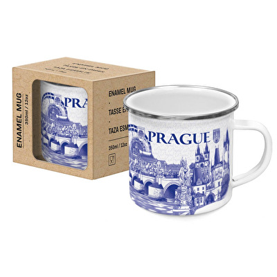Enamel Mug Prague Blue
