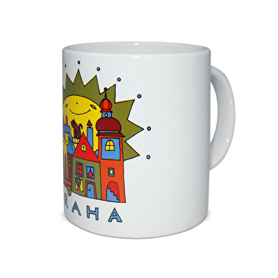 Hrnek Praha Sluníčko E bílý - Bílá