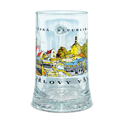 Glass tankard Carlsbad - Karlovy Vary Corona 0,5 