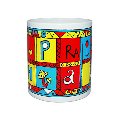 Mug Prague Snake white - White