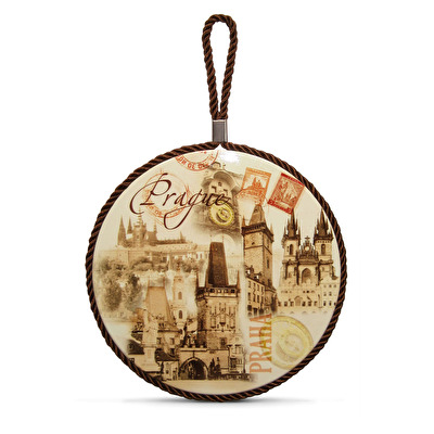 Pot coaster Prague big Retro