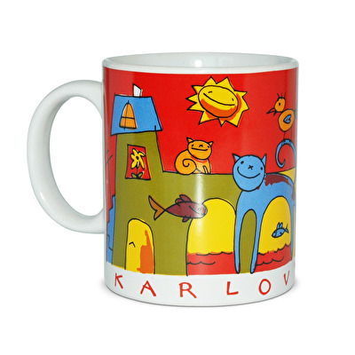 Tasse Karlsbad - Karlovy Vary die Katze