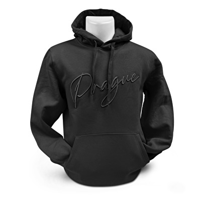 Sweatshirt mit Kapuze und mit der Broderie DIS schwarz