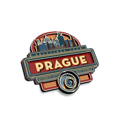 Magnet 3D epoxy Praha Orloj 