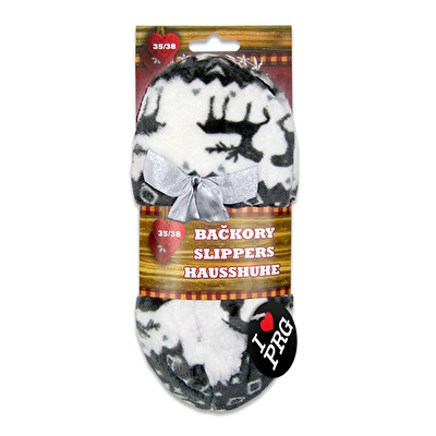 Slippers Prague sheep gray