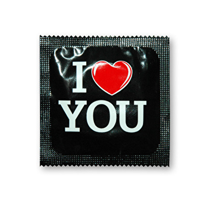 Condom Prague I love you black L - Black