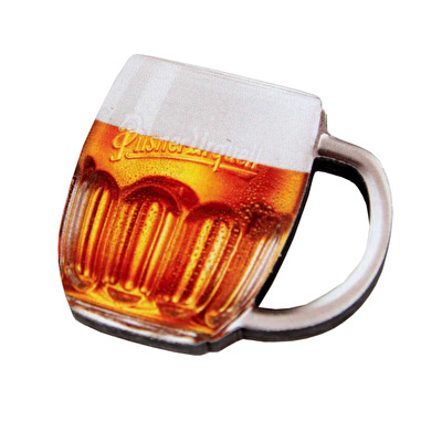 Dřevěný magnet krýgl Pilsner Urquell 
