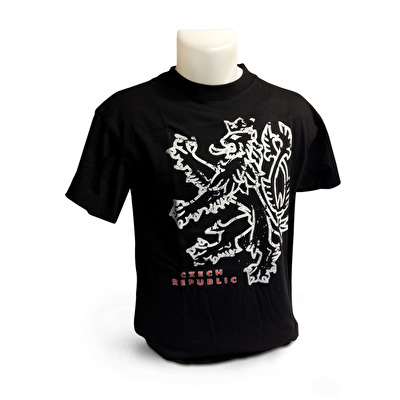 Tričko Praha Mega lev černá 2.  - Černá