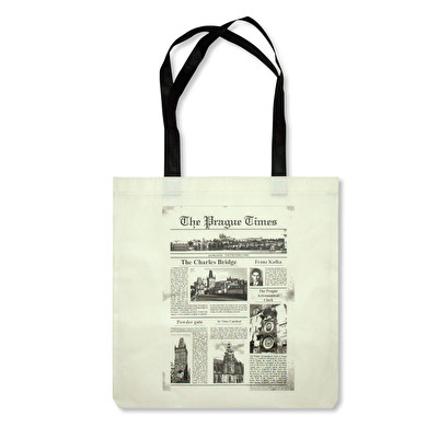 Taška netkaná textilie The Prague Times