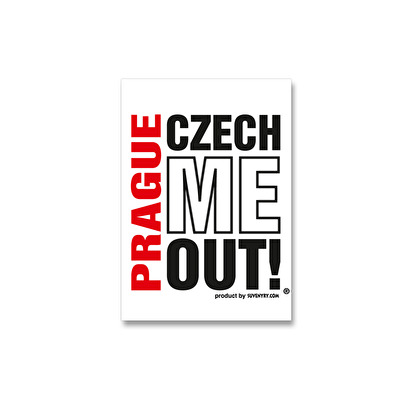 Samolepka Praha C.M.O. bílá 4.